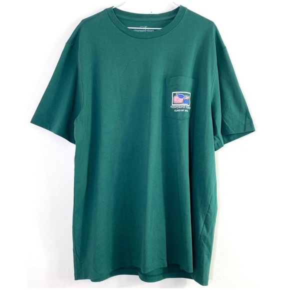 VINEYARD Vines Large Logo T-Shirt in Forest Green - Picture 2 of 6
